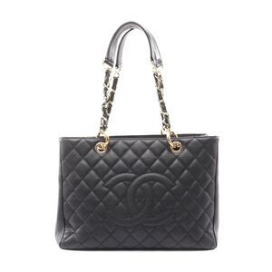 Chanel Matelasse GST Tote Bag Leather Black